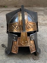 Medieval Steel Moria Dwarves Blackened Helmet Lotr Helmet Elvin Armour Helmet - £151.87 GBP