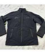 Marmot Mens Windbreaker Jacket Size L Black Gray Zip Up Lined Embroidere... - $481.70 MXN