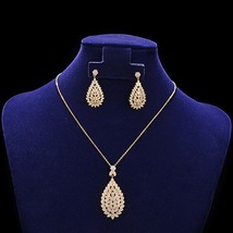 Jewelry Sets HADIYANA Fashion Vintage Luxury Design Earring And Necklace Sets Fo - £22.52 GBP