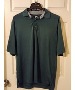 Footjoy Men Size Large Dark Green Short Sleeve Polo Shirt - £15.65 GBP
