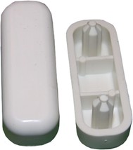 White Plastic Toilet Seat With Oval Push-In Replacement Bumpers That, 3307. - $24.99