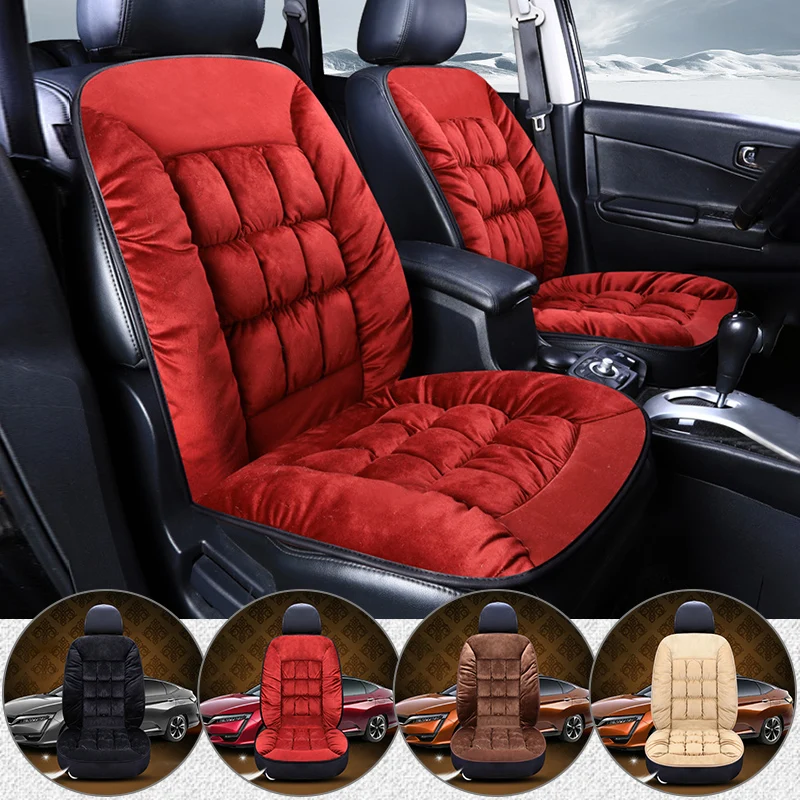 New Winter Luxury Car Seat Cushion 2023 Plush Plaid Thickening Warm Suv - £22.44 GBP