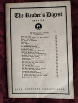 RARE Reader&#39;s Digest July 1924 Fritz Kreisler Hilaire Belloc Herbert Hoover  - £57.74 GBP