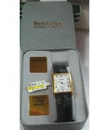 Armitron Quartz Watch Men&#39;s Leather Band NOS Needs Battery Replaced - $185.42 CAD