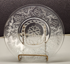 Vintage Anchor Hocking Sandwich Clear Glass 8&quot; Plate Set of 4 - $16.63