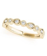 14K Yellow Gold Round Lab Grown Diamond Stackable Bezel Band 0.16ctw - $4,120.55 CAD