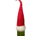 Gallarie II Santa Hat Felted Red Pointy Hat Wine Bottle Topper Gift Red ... - $12.84