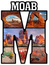 Moab Utah Capital M Collage Design Fridge Magnet - £6.76 GBP