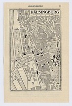 1952 Vintage City Map Of Helsingborg Hälsingborg / Sweden - £13.71 GBP