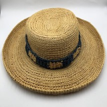 Vintage 1990s The Scala Collection Women&#39;s Straw Hat One Size Sun Hat - £22.56 GBP