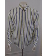 Haggar Men&#39;s Fade Resistant Extra Large Cotton Blue / Green Striped Dres... - €8,59 EUR