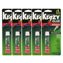 Lot Of 5 Elmers Krazy Glue Original Crazy Super Glue All Purpose Instant Repair - £22.11 GBP