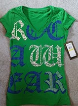 rocawear womens shirt new with tags Sz M green v neck - £10.88 GBP