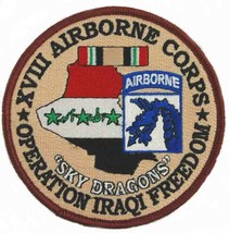 Army 18TH Airborne Sky Dragons Oif Operation Iraqi Freedom 4&quot; Embroidered Patch - £22.81 GBP