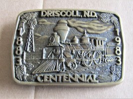 Driscoll ND North Dakota Centennial Belt Buckle 1883-1983 - $29.00