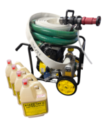 Portable Barricade Fire Gel Fire Pump Cart &amp; Hose Home System Riverside ... - $2,939.31