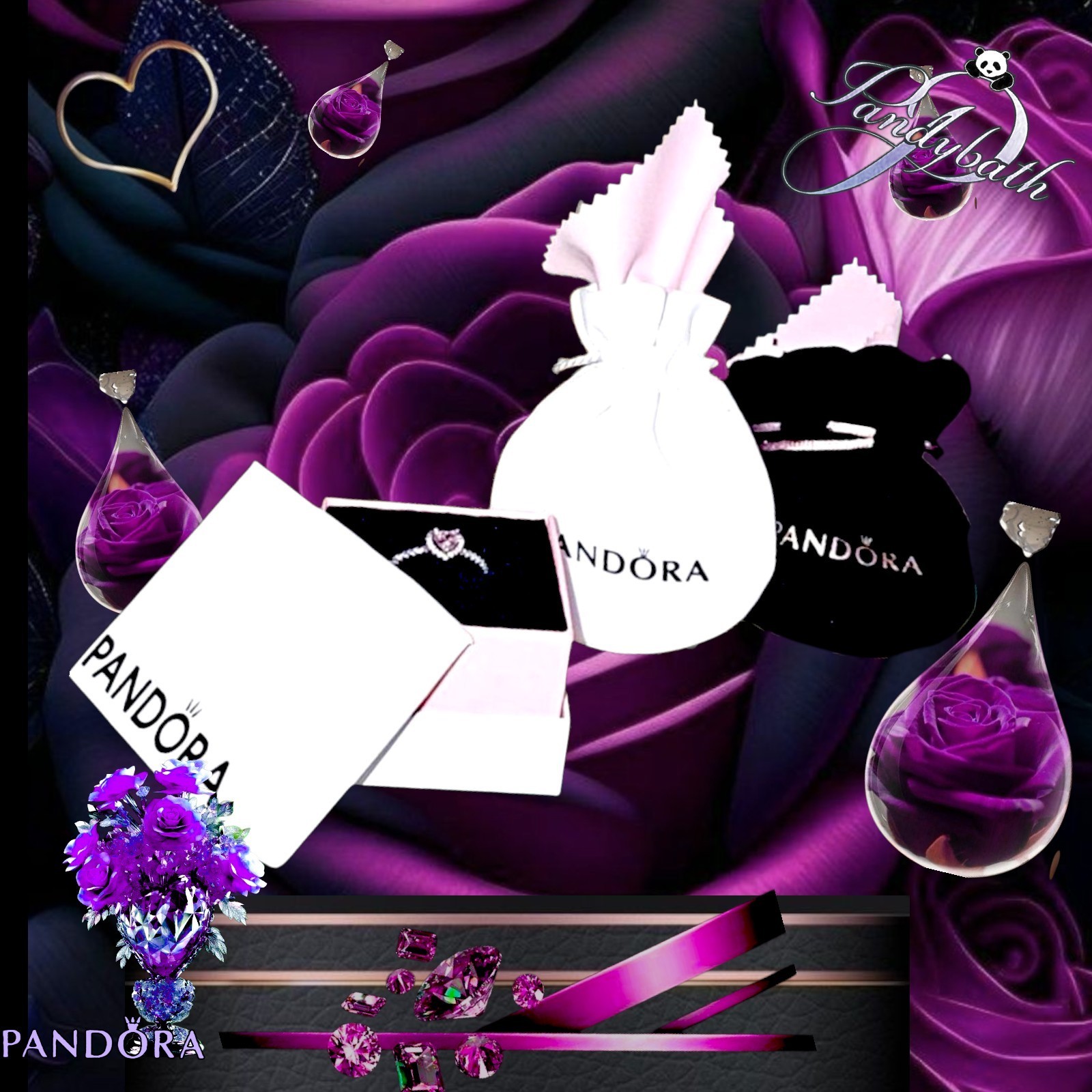 Pandora Sterling Silver Rose Gold Faceted Murano Glass Charm - 791068 US SELLER  Item image 4