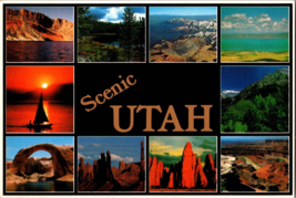 Vtg Postcard Multi View of Scenic Utah Continental Unposted - £5.29 GBP