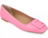 Journee Collection Women Ballet Flats Zimia Size US 6M Pink Faux Leather - £20.52 GBP