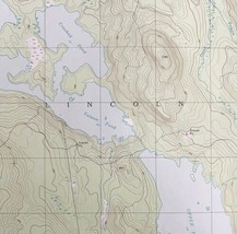 Map Lincoln East Maine USGS 1988 Topographic Geo 1:24000 27x22&quot; TOPO16 - £35.96 GBP