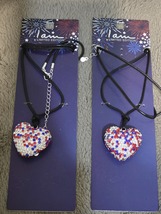Patriotic Heart Pendents.C.2024 - $14.00