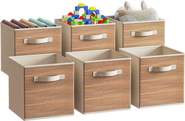 6 Pack Storage Baskets For Shelves, Foldable 11 Inch Cube Storage Bins, And - £26.36 GBP