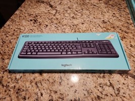 Logitech K120 Desktop Wired Keyboard Clavier USB Black NEW SEALED BOX - $21.78