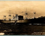 RPPC 1937 Atutasan Maru Motor Ship Japan OSK Lines Torpedoed WW2 UNP Pos... - $72.66