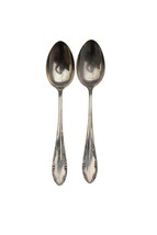 2 Vintage Wellner Germany Silver 800 Teaspoon Tea Spoon 53168 - £58.26 GBP