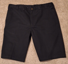 Carhartt B372 Black Twill Canvas Cell Pocket 12.5&quot; Utility Work Shorts Mens 46 - $20.85