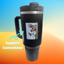 Personalized DIY Straw Coffee Insulation Cup With Handle Portable Car Stainless - £28.38 GBP