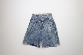 Vtg 80s Streetwear Womens 9/10 Distressed Acid Wash High Waisted Denim S... - $39.55