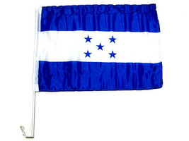 Honduras Honduran Window Door 17&quot; x 12&quot; Car Flag Country Soccer Pride Ba... - $130.29 MXN