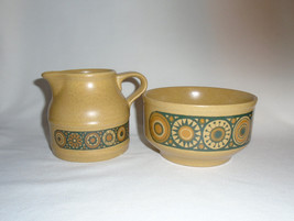Kiln Craft Bacchus Staffordshire Ironstone Creamer &amp; Sugar Bowl Set Vintage - £11.63 GBP