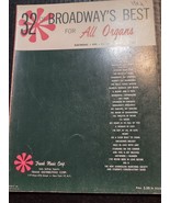 32 of Broadway’s Best for Organ Songbook 1962 songs Music Man Vintage - £7.67 GBP