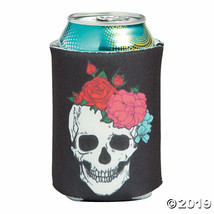 12 Day of the Dead Can Cover Coozies-Rose Skull Halloween Party Decor Mu... - £13.58 GBP