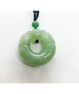 Natural Untreated Burmese Type A Jade Donut Pendant With Authentication ... - £97.69 GBP