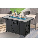 42-inch Outdoor Propane Gas Fire Pit Patio Table with Blue Fire Glass - $628.40 CAD