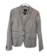 J Crew Schoolboy Blazer Womens 6 Taupe Brown Jacket Academic Gold - $54.23 CAD