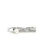 Mikimoto Estate Akoya Pearl Mens Tie Clip Silver 7.15 mm M396 - $2,755.77 MXN