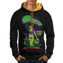 Wellcoda Frankenstein Bride Mens Contrast Hoodie, Monster Casual Jumper - £31.46 GBP