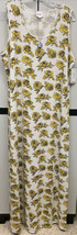 NWT Lularoe 3XL White Gold Black Floral Dani Full Length Long Column Dress - $41.99