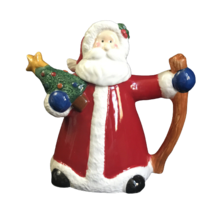 Home Trends Homespun Holiday Collection Santa Claus ceramic Tea Pot  - £12.64 GBP