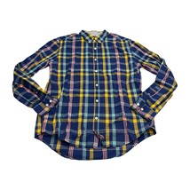 Tommy Hilfiger Shirt Men Large Multicolor Plaid Slim Fit Long Sleeve But... - £21.30 GBP