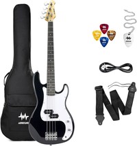 Aubegne Apb-300 Full-Size 4 String Electric Bass Guitar Kit,, Pick Necklace - £146.51 GBP