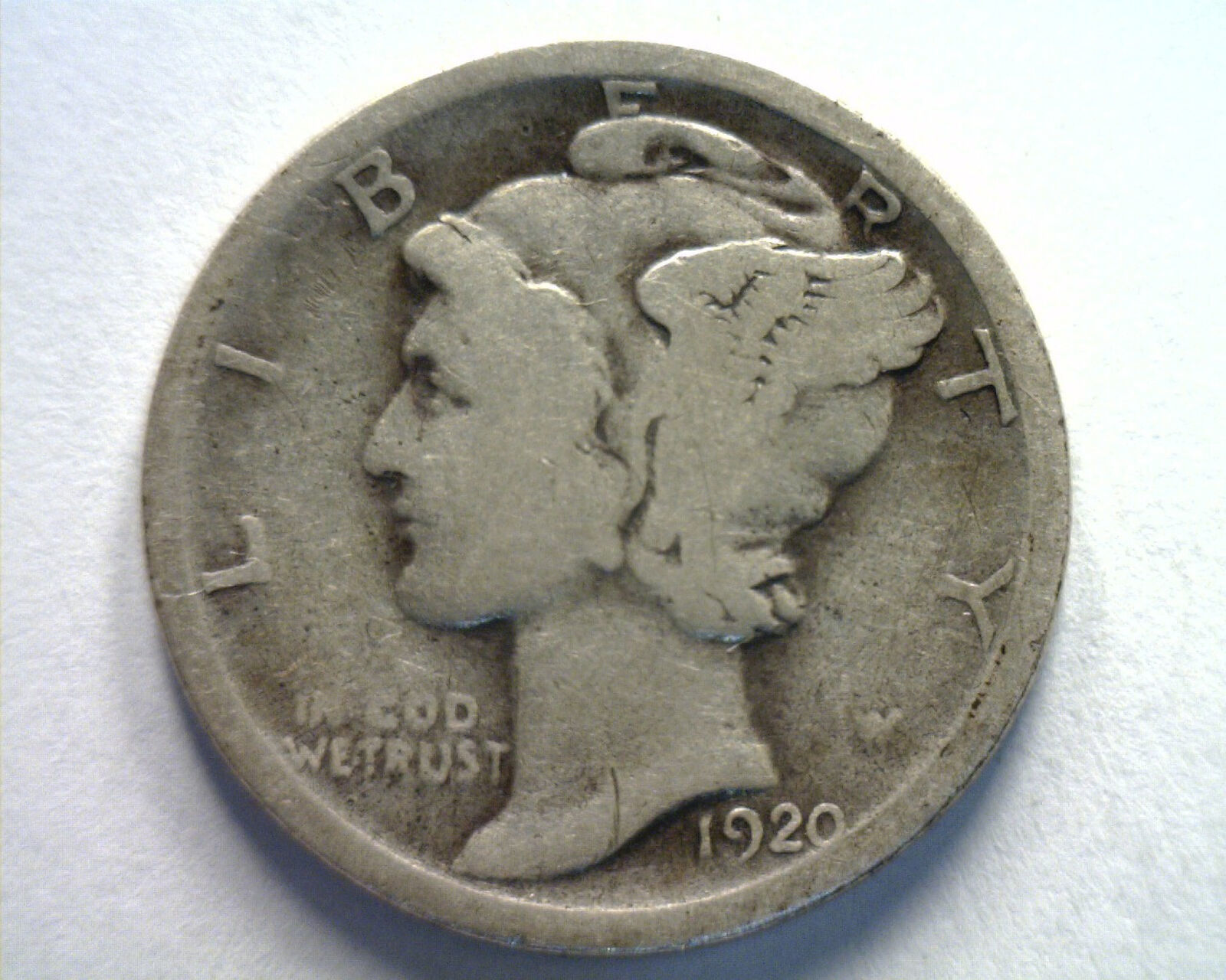 Primary image for 1920 MERCURY DIME VERY GOOD VG NICE ORIGINAL COIN FROM BOBS COINS FAST SHIPMENT