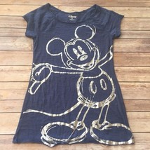 Mickey Mouse Silver Foil Lace Distressed Tee - £10.05 GBP