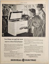 1948 Print Ad General Electric Farm Home Freezers in Dealer&#39;s Showroom - $17.65