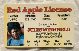 Jules Winnfield Pulp Fiction Movie Jackson Red Apple ID License Joke Prop - £6.95 GBP