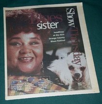 ETTA JAMES SHOW NEWSPAPER SUPPLEMENT VINTAGE 1993 - $34.21 CAD